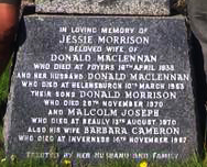 Photo of headstones/Donald MacLennan d1933 hdstn detail Stratherrick bur grd
